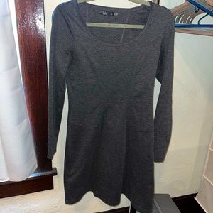 Prana Women’s Fitted Long Sleeve Warm Dress, Heather Gray XS